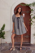 Black Gingham Mini Dress R58280