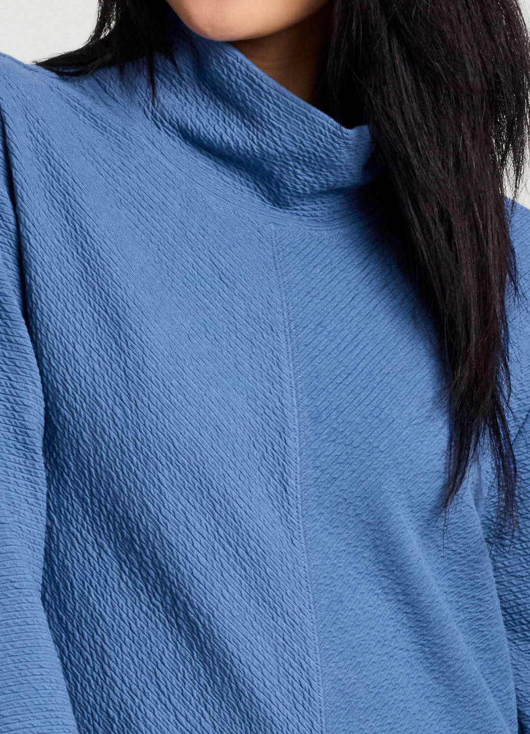 Studio Jacquard Mock Neck Pullover