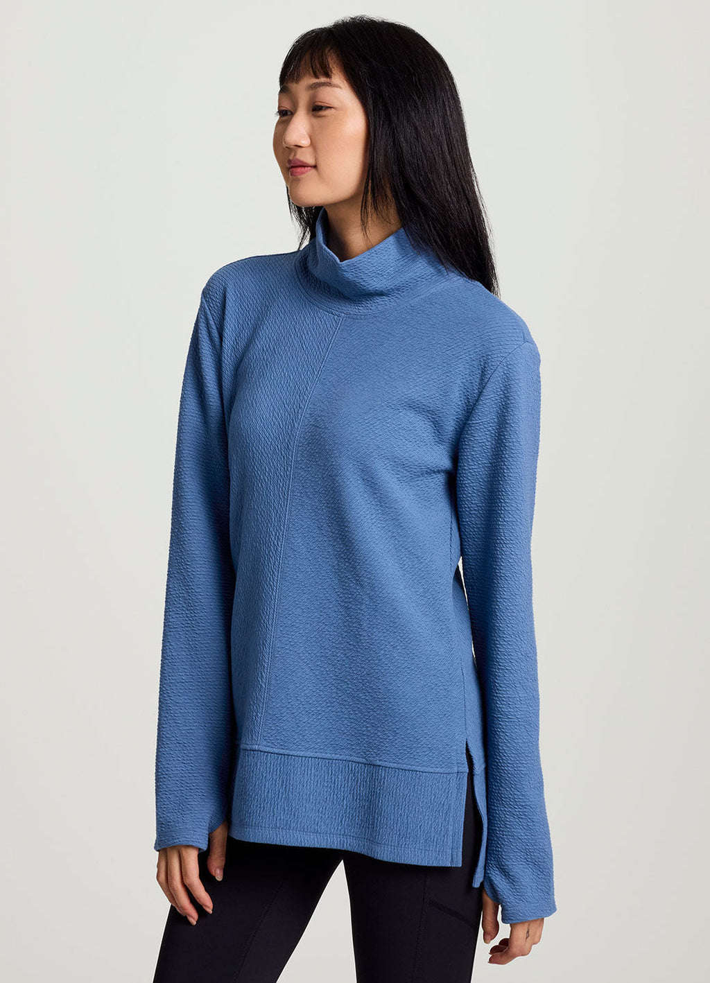 Studio Jacquard Mock Neck Pullover