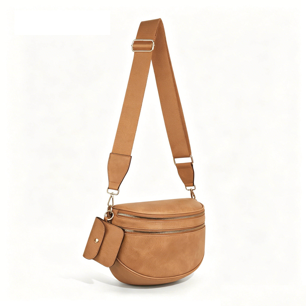 Ounamei Checkered Crossbody Bum Bag for Women Large Capacity Belt Bag for Moms & Everyday Travel