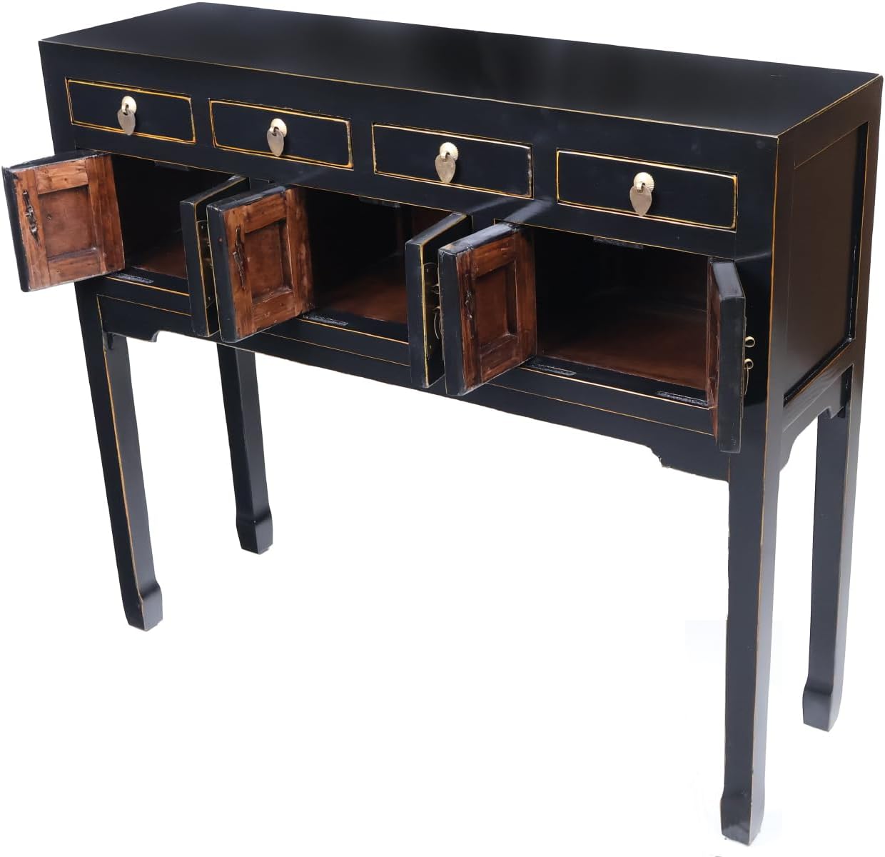 Black Lacquer Console Table U11134