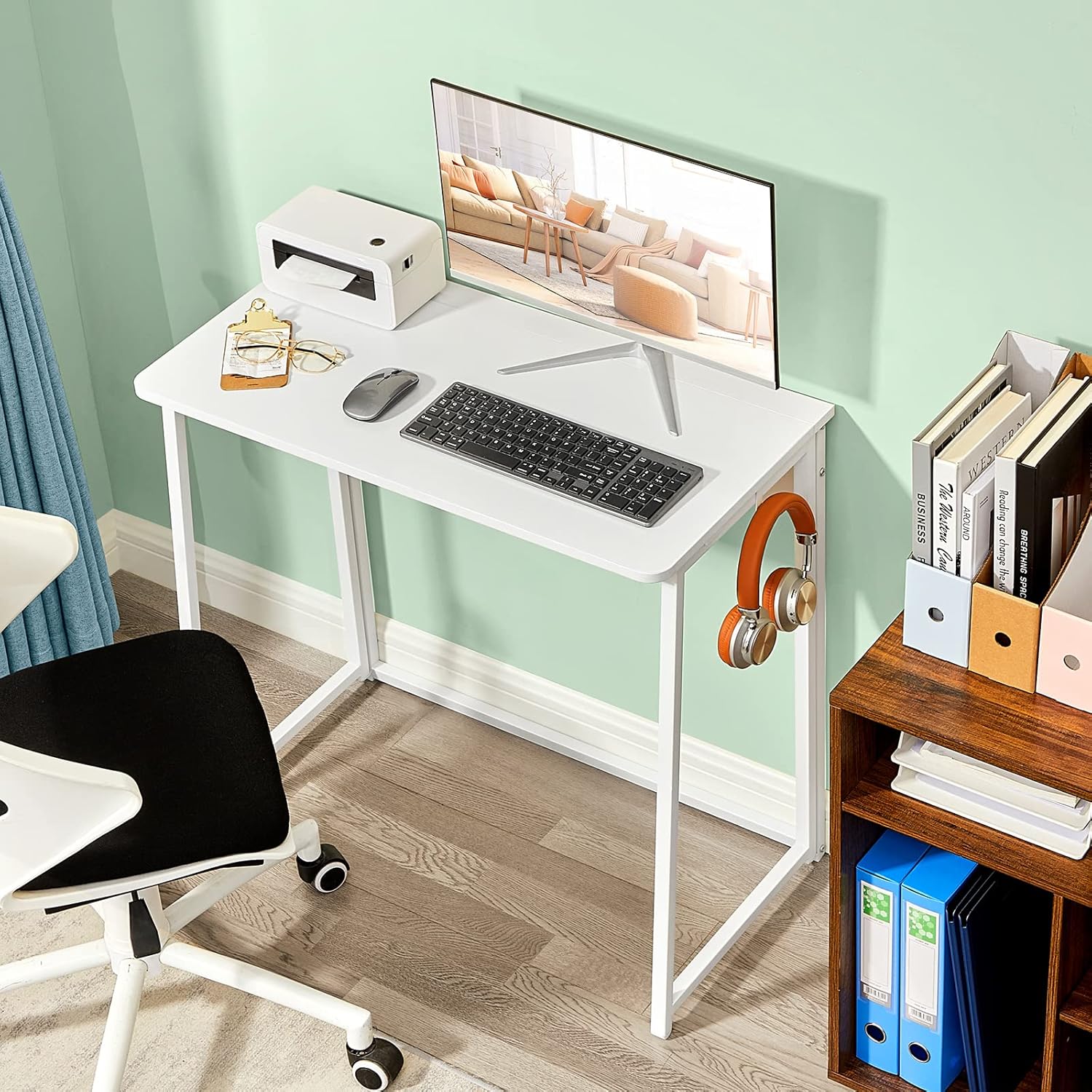 Folding Desk 31.5" Oak White Z2937