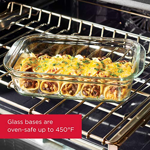 8-Cup Glass Food Container with Lid (2 Pieces) X93178