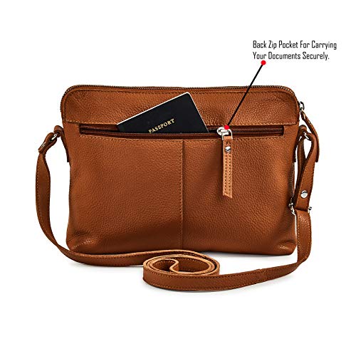 Small Soft Pebbled Real Leather Crossbody Shoulder Bag L82009