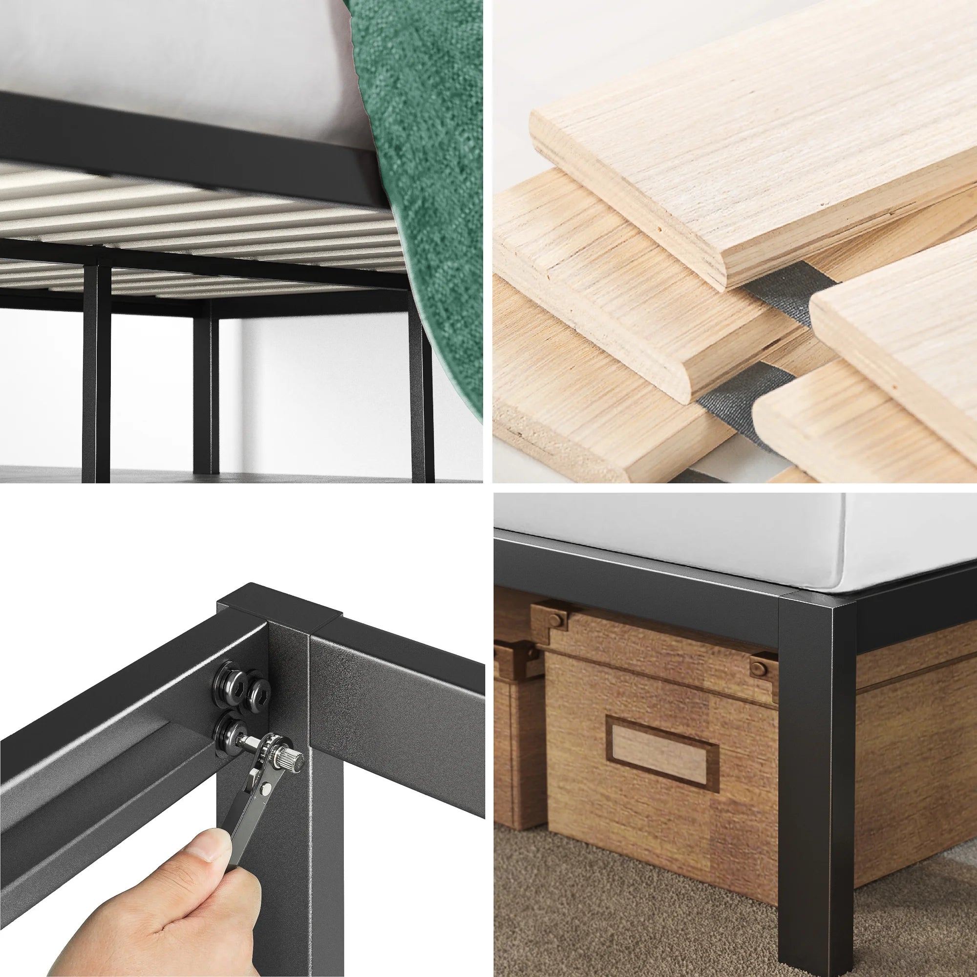 Queen Metal Platform Bed Frame A14268