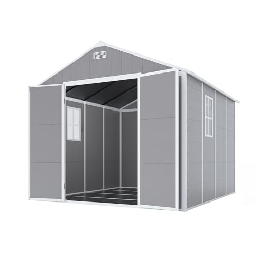Gray 8x8 FT Outdoor Resin Storage Shed I29384