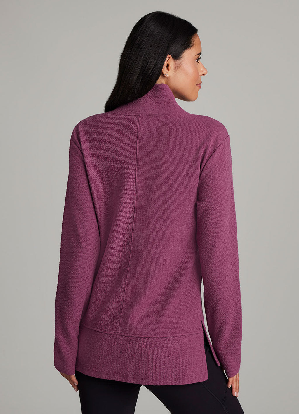 Studio Jacquard Mock Neck Pullover