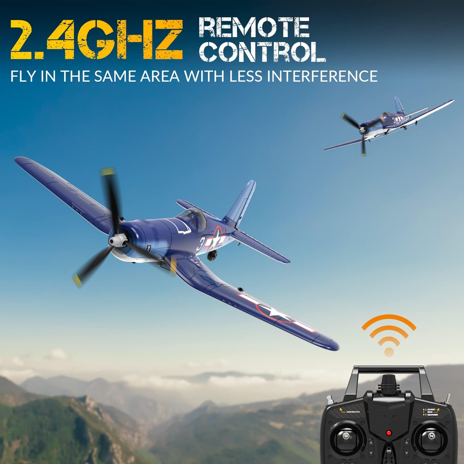 RC Plane 4CH RC Airplane Ready to Fly with Upgraded Canopy I72965