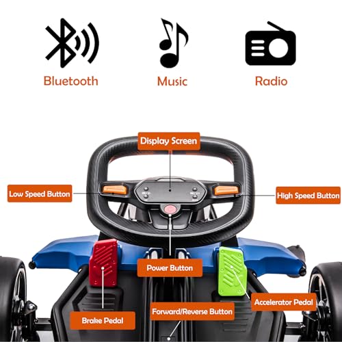24V Electric Go Kart with 400W Motor, 2 Speeds, Drift/Sport Mode G553369