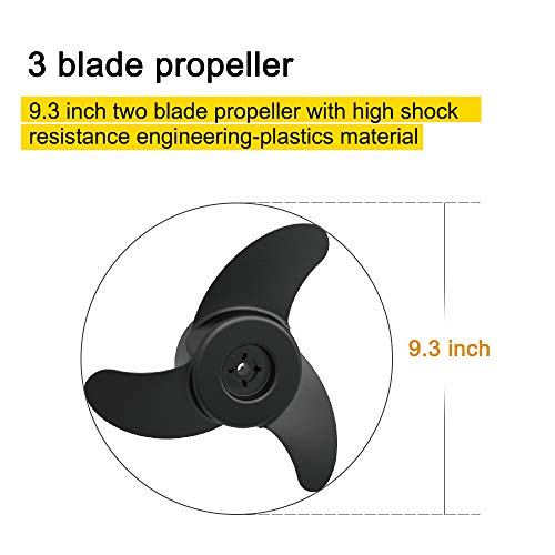 White 55LBS 48" Shaft Bow Mount Electric Trolling Motor with 2.4G Remote Control H422