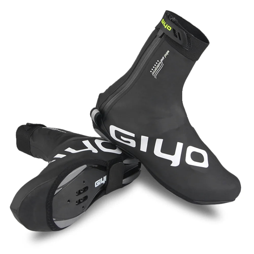 Waterproof PU Cycling Shoes Covers with Reflective Design H29406