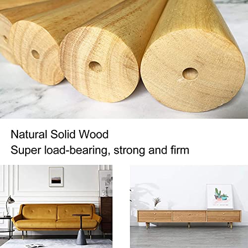 Set of 4 Solid Rubber Wood Table Legs J5422