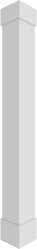 10"W x 9'H Square Non-Tapered Smooth PVC Column Wrap Kit Z329471