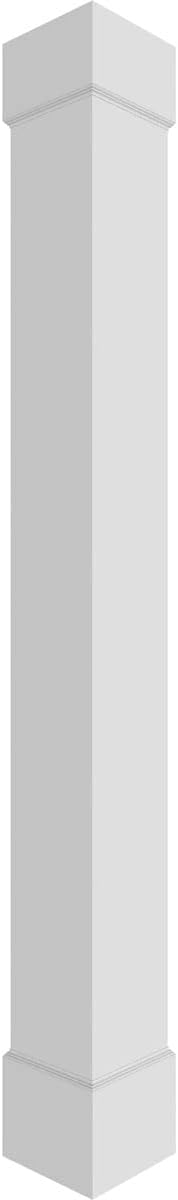 10"W x 9'H Square Non-Tapered Smooth PVC Column Wrap Kit Z329471