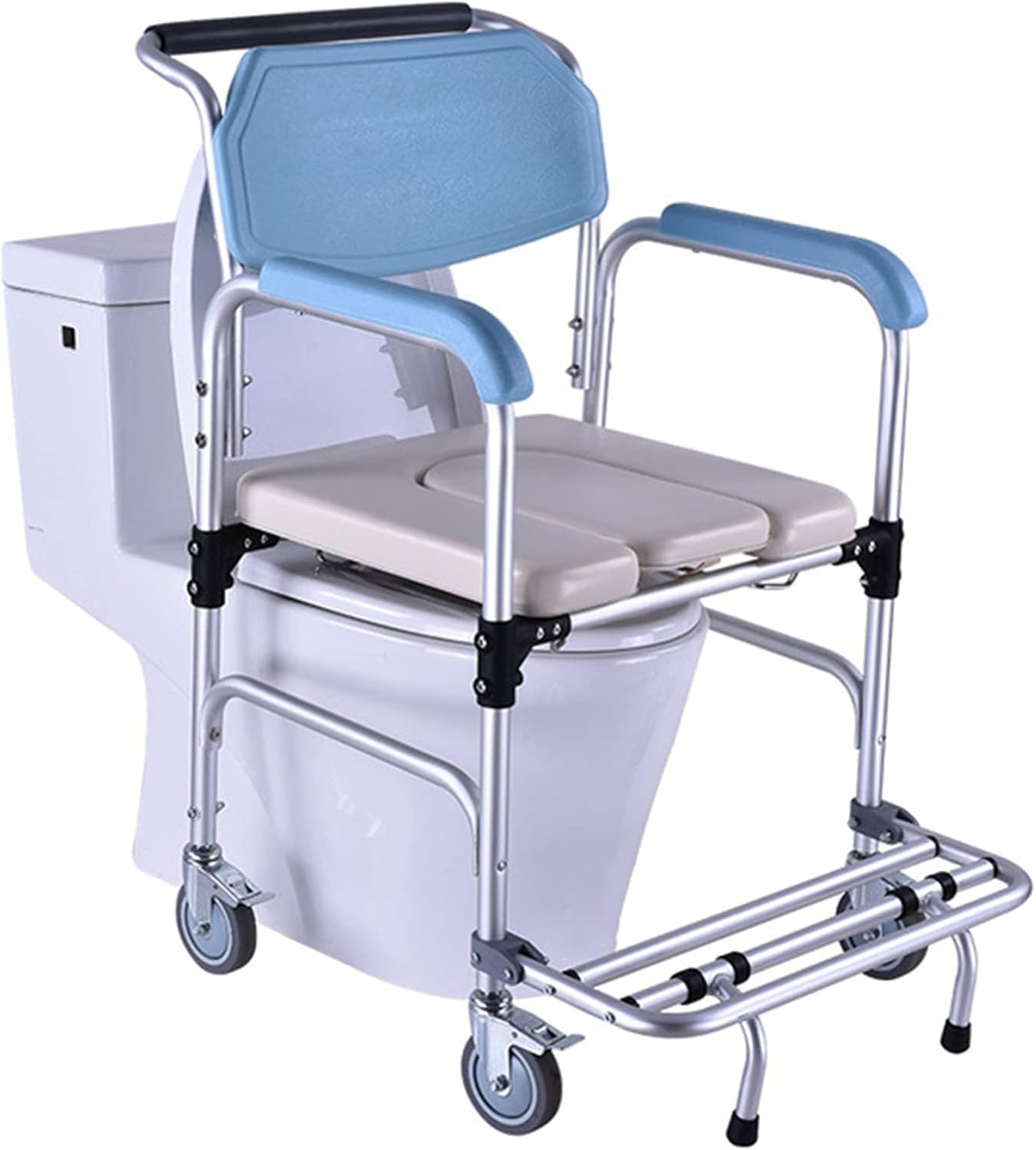 Wheelchair Shower Commode Chair with Footrests K474652