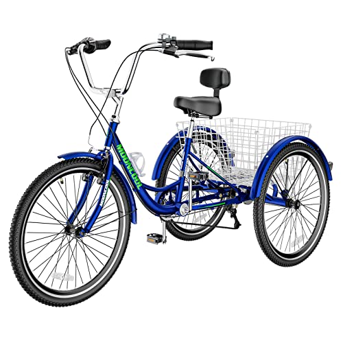 7 Speed 3 Wheel Bicycle with Shopping Basket T8957