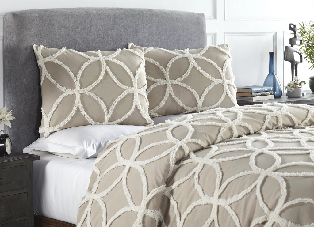 100% Cotton Tufted Chenille Comforter Set M377