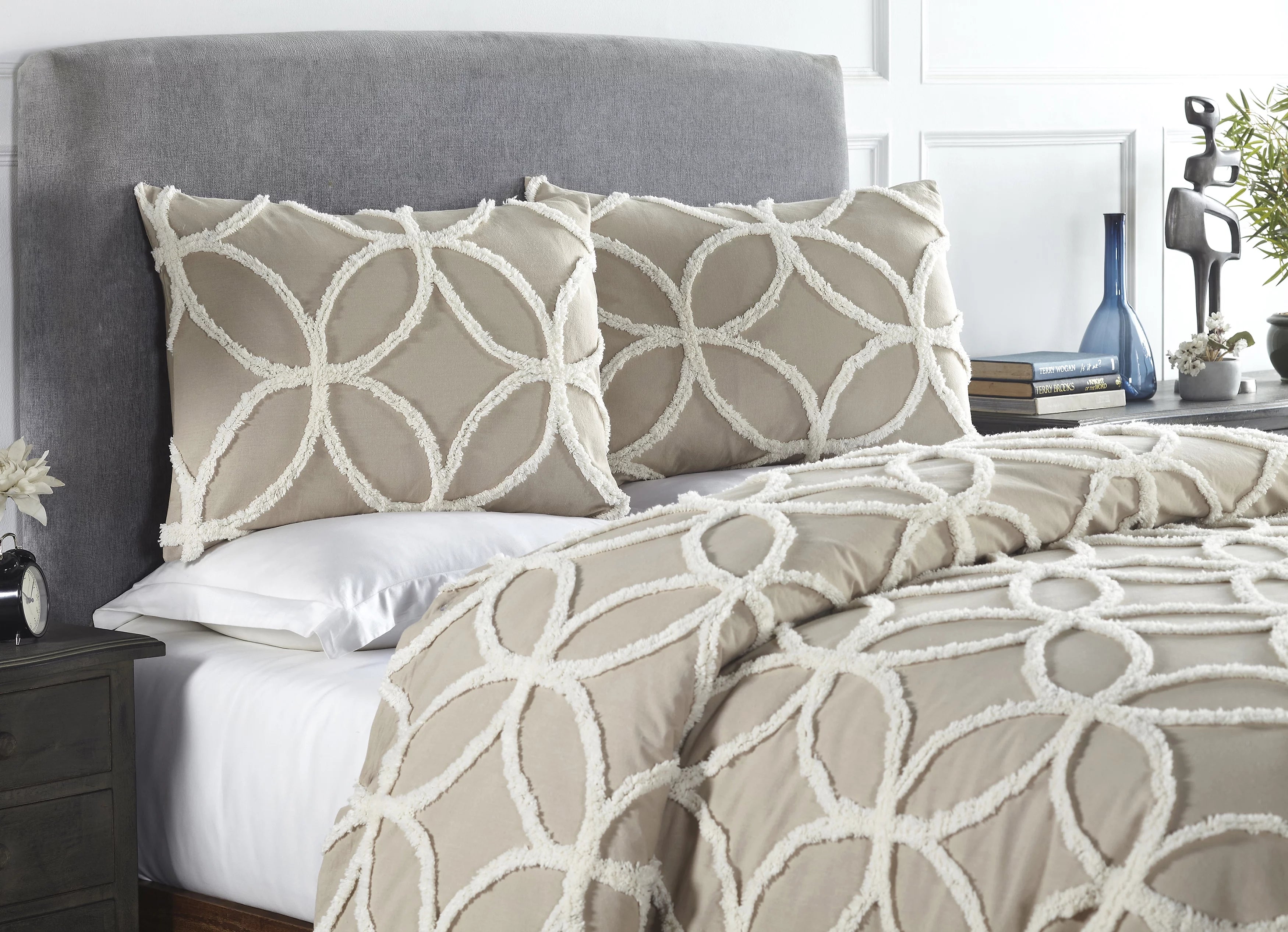 100% Cotton Tufted Chenille Comforter Set M377