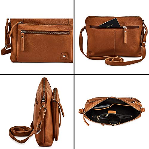Small Soft Pebbled Real Leather Crossbody Shoulder Bag L82009