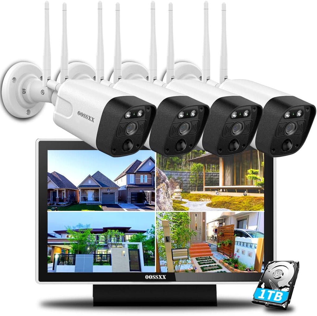 2K 3.0MP Wireless Home Security Camera System with 10inch Monitor and 1TB G53519