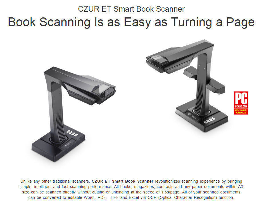 Book Scanner with OCR for Windows G800