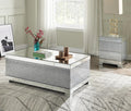 Mirrored Faux Crystals Coffee Table and 2 End Tables E736465