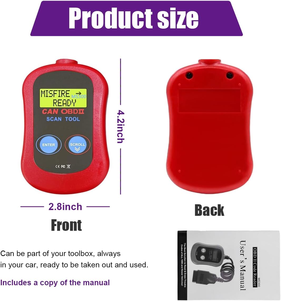 OBD2 Scanner Code Reader Diagnostic Scan Tool G92159