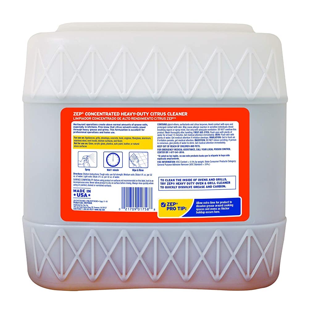 Heavy-Duty Citrus Degreaser and Cleaner - 3.5 Gallon W5099