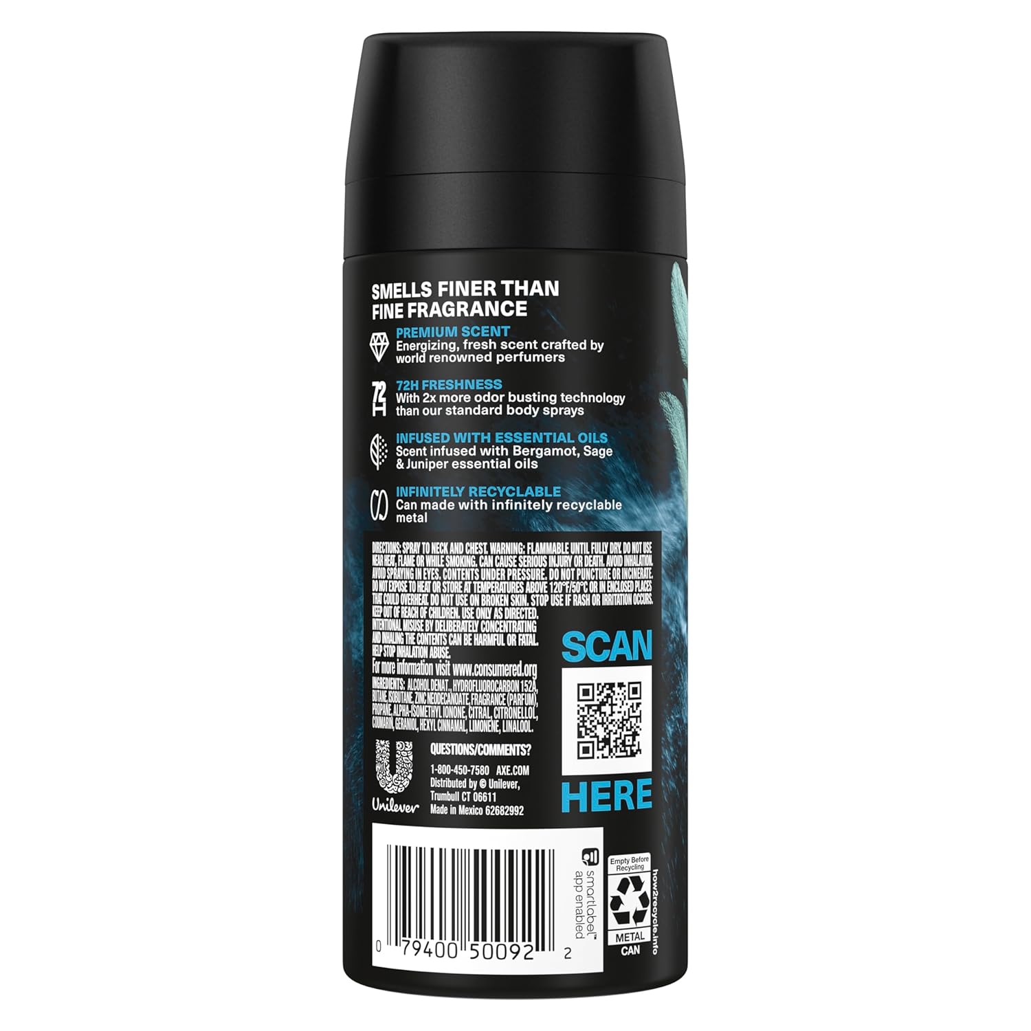 Aqua Bergamot Deodorant Body Spray 4 oz K197492