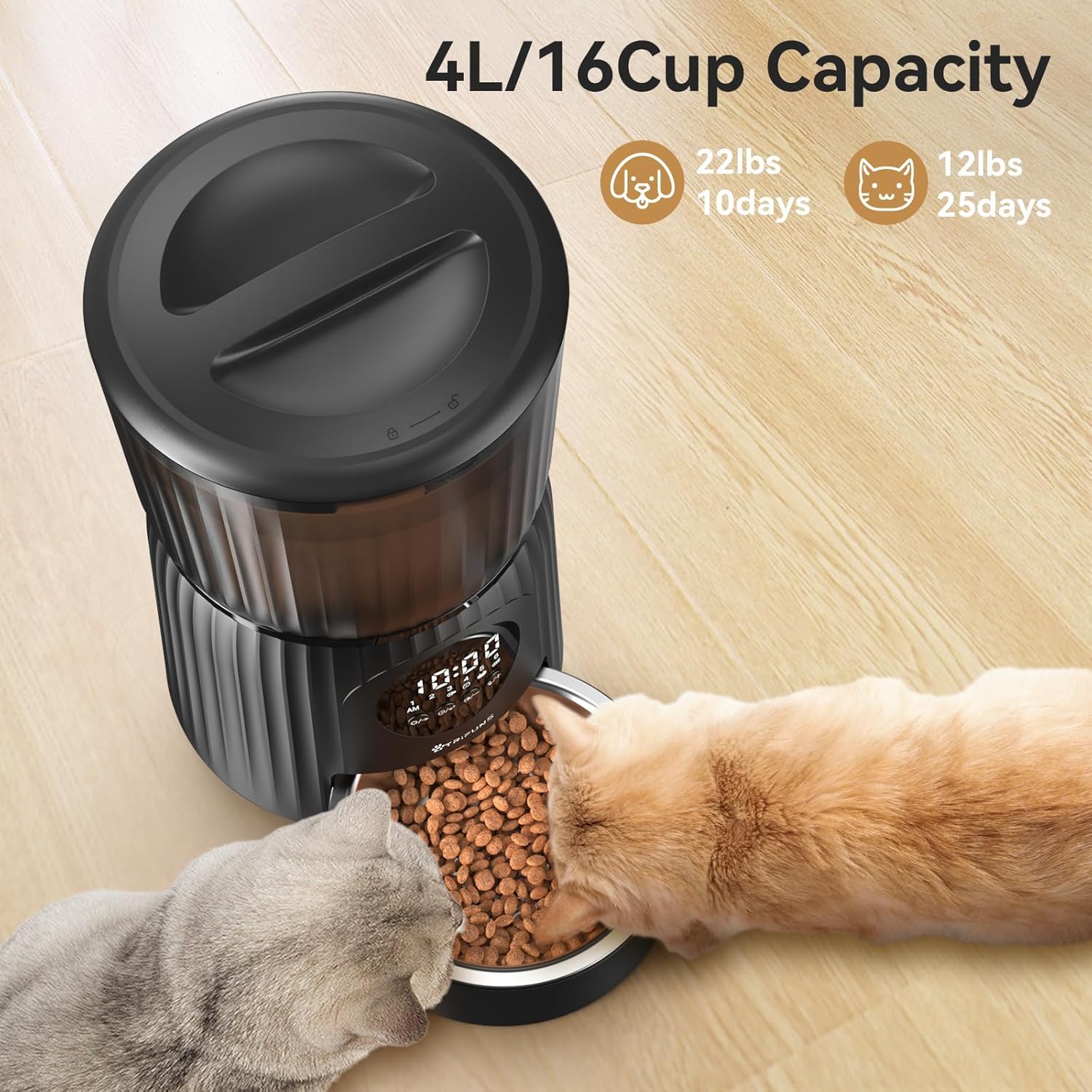 4L Automatic Cat Feeder with Dual Power Supply Q51586