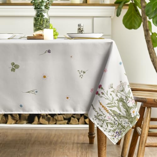 60x84 Inch Rectangular Floral Tablecloth N9607