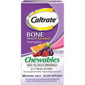Caltrate Chewables 600 Plus D3 Plus Minerals Calcium Vitamin D Supplement, Cherry, Orange and Fruit Punch - 60 Count V27255