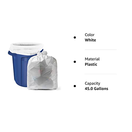 4 Gallon 0.5 Mil White Trash Bags R640