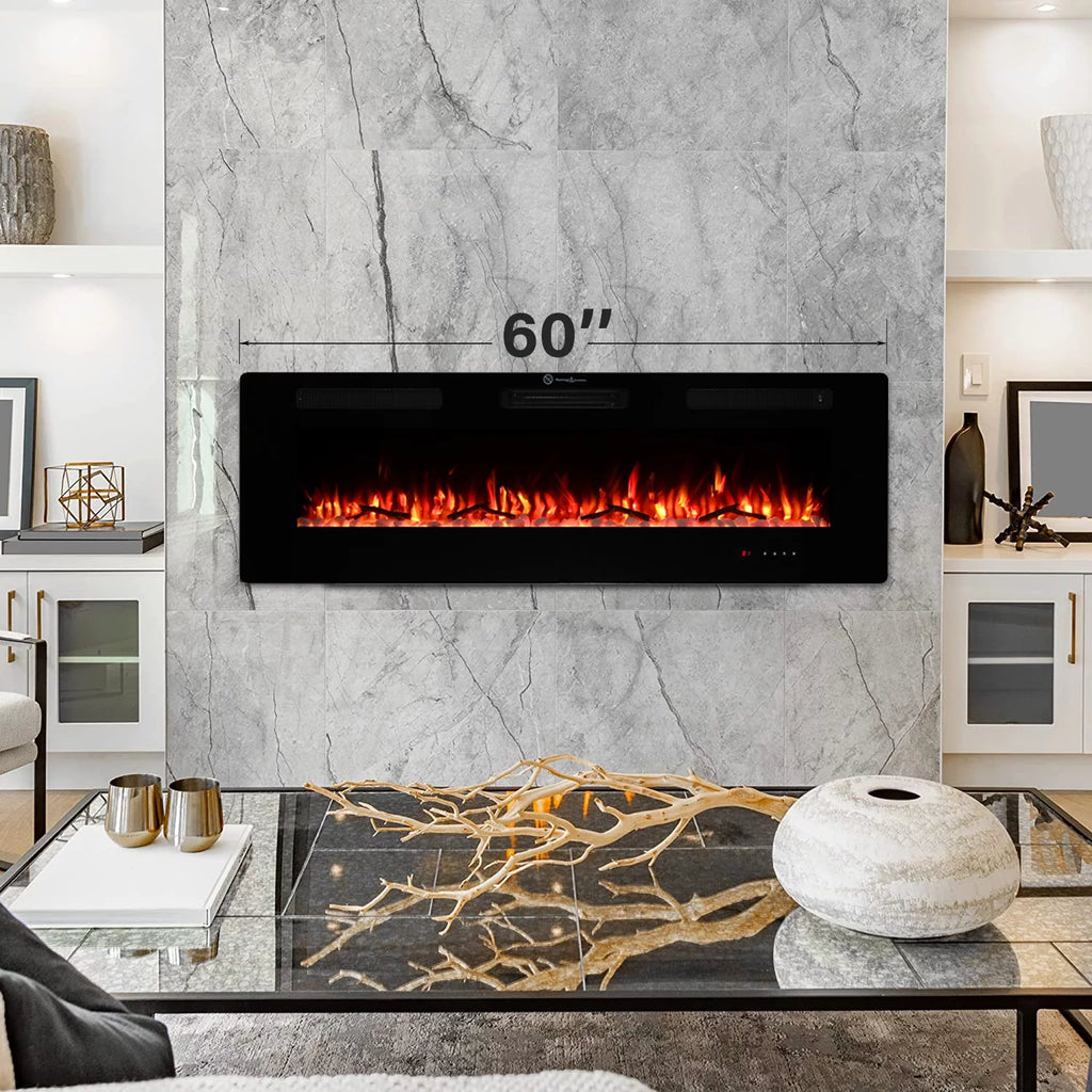 60" Wall Mounted Electric Fireplace M6700