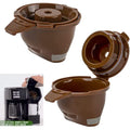 Single Serving Ground Coffee Brew Filter Holder Basket Reusable Coffee Filter Brown D996402