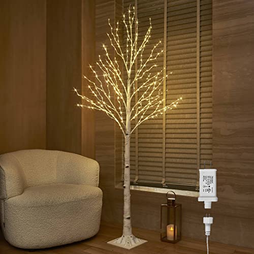4FT 200 Fairy Lights Lighted Birch Tree Q405