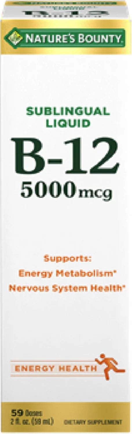 B-12 5000 mcg Sublingual Liquid 2 oz (Pack of 3) X822