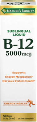 B-12 5000 mcg Sublingual Liquid 2 oz (Pack of 3) X822