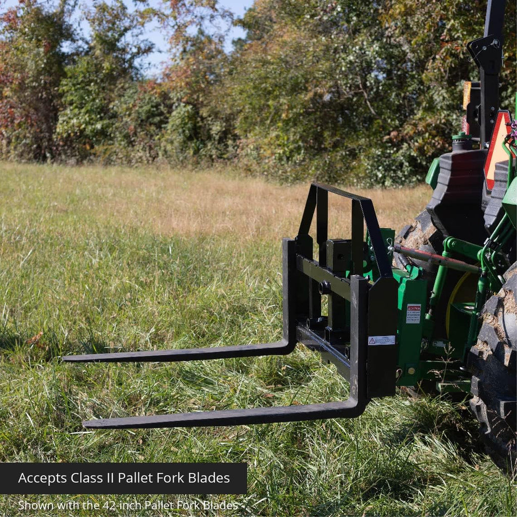60-in Pallet Fork Hay Frame Attachment with Rack, Receiver Hitch V434