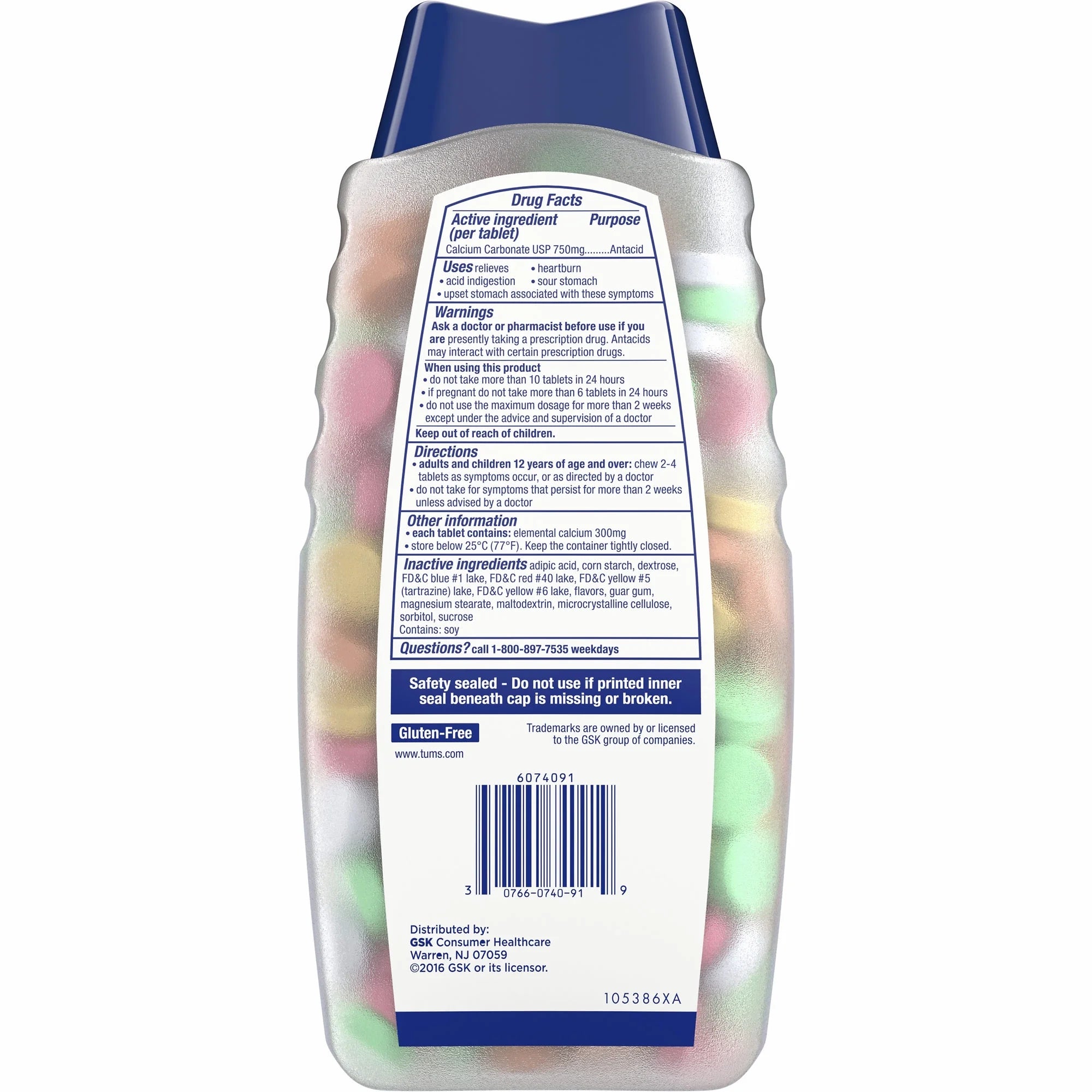 Assorted Fruit Flavor Chewable Tablets, 250 ct. Z999