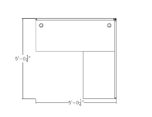 White Single L-Shaped Cubicle Workstation with Storage S9929