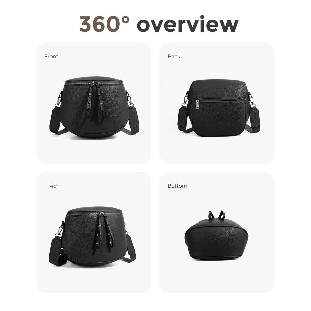 Ounamei Large Crossbody Bag for Women | Multi-Style Bag with Coin Pouch for Travel & Daily Use