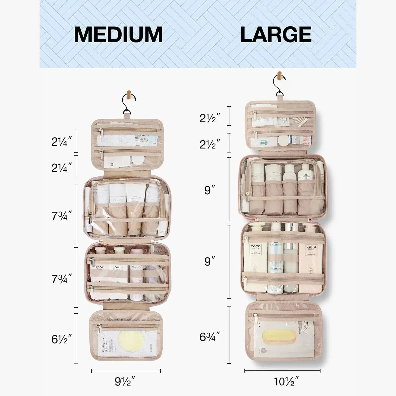 Medium Hanging Travel Makeup Organizer