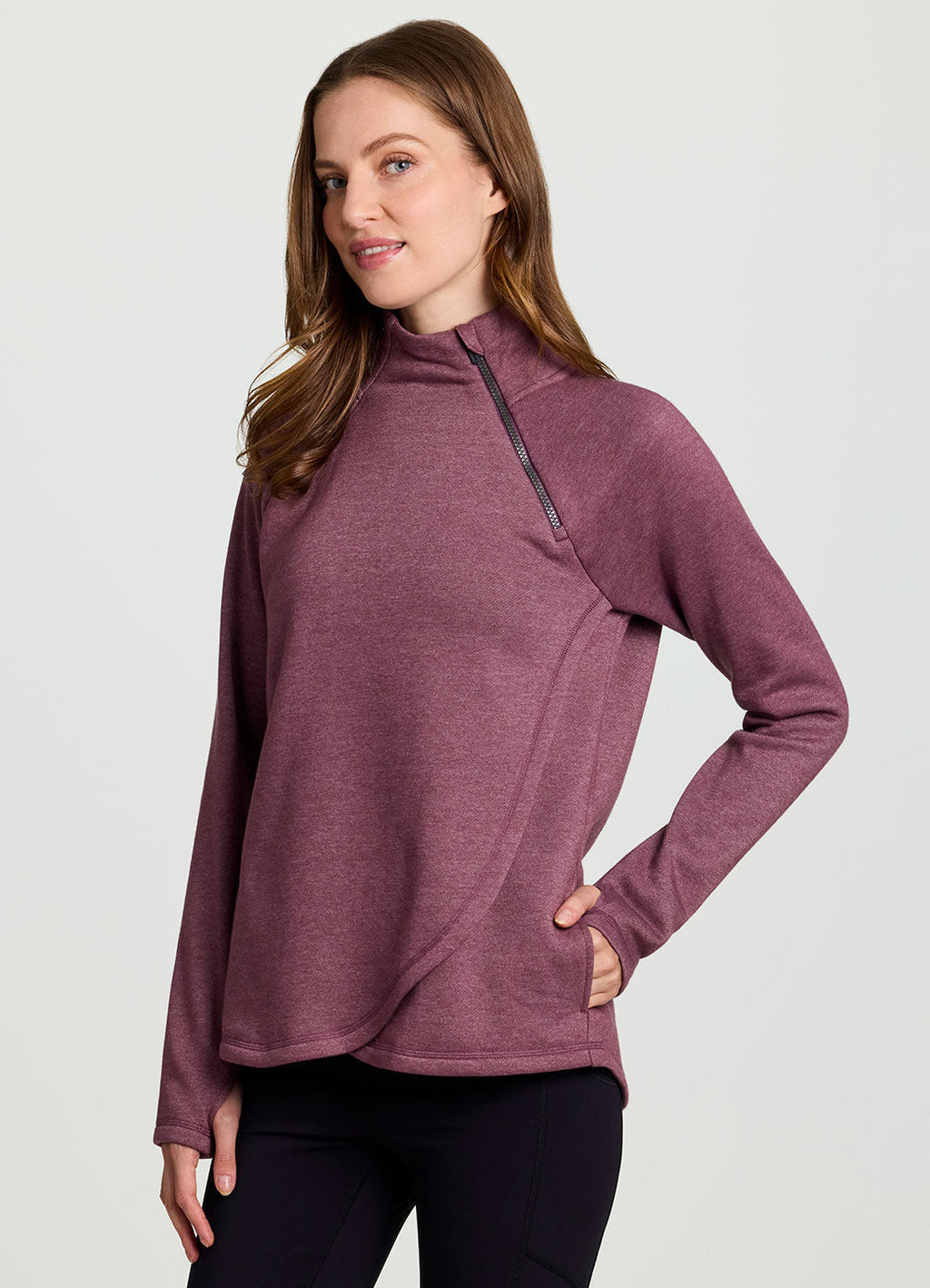 Ready To Roll Fleece Mock Neck Pullover