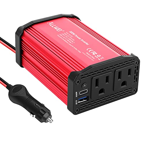 300W 12V to 110V Car Power Inverter with PD 27W USB-C and 18W USB-A D419531