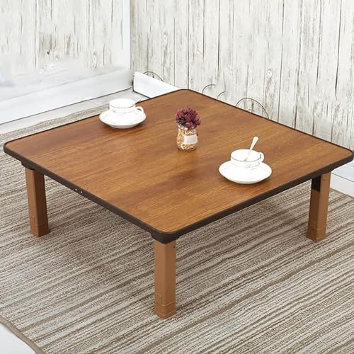 Japanese-Style Square Folding Tea Coffee Table, Adjustable Low Table, 70 * 70cm D9740