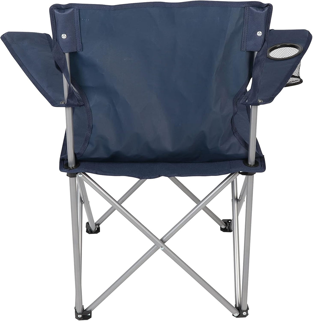 Blue Quad Folding Camp Chair with Cup Holder Q1099