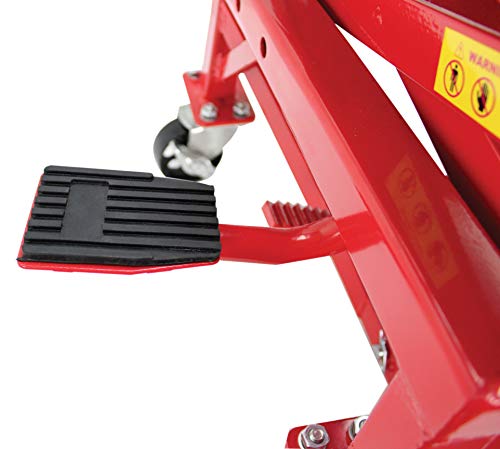 Red Hydraulic Motorcycle Lift Table, 300 lbs. Weight Capacity K252