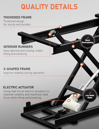 Electric Scissor Lift Table 350Lbs Height Adjustable Electric Lifting Platform A2822