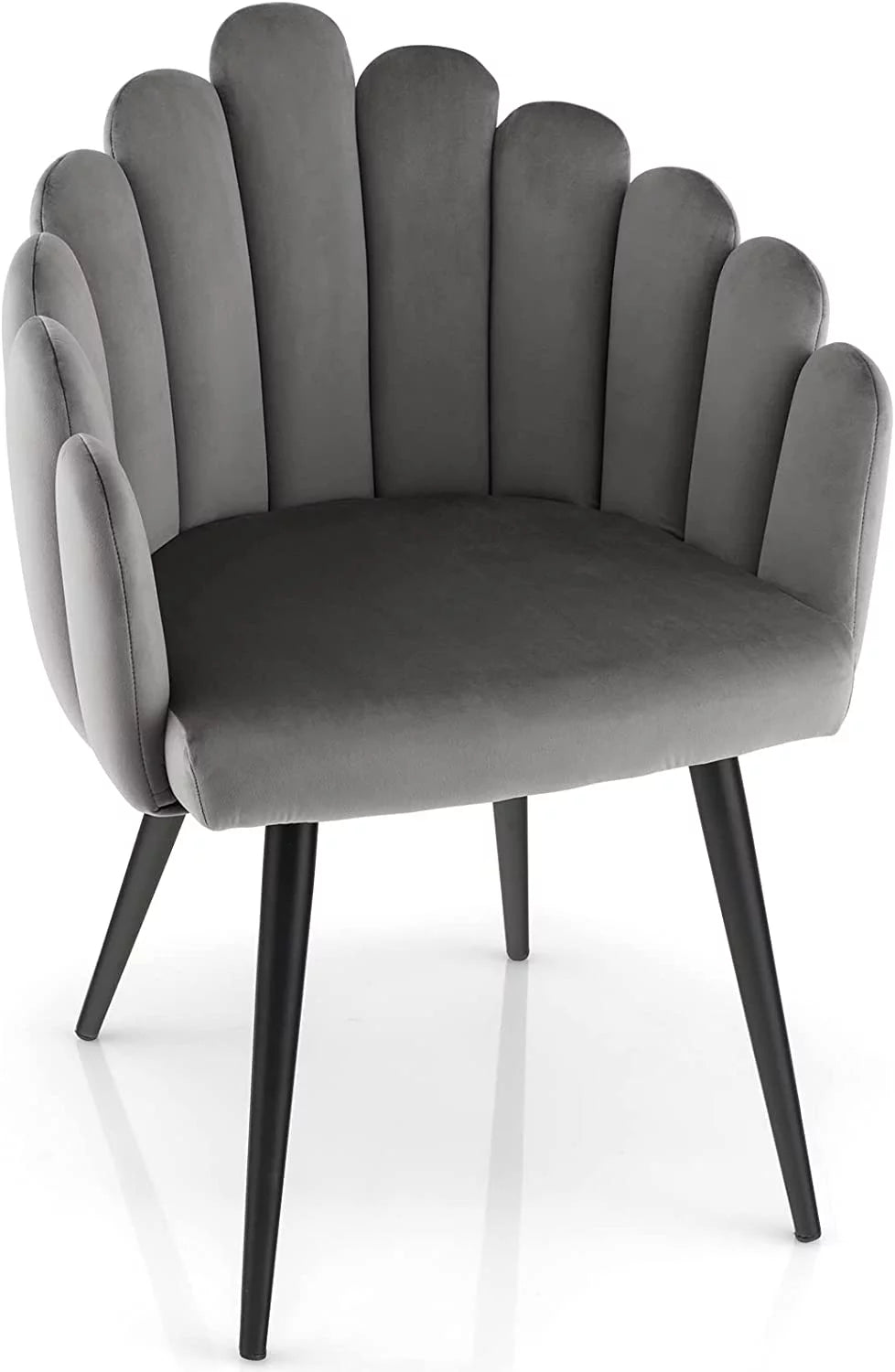 Gray Velvet Accent Dining Chair D801397